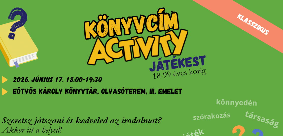 Könyvcím Activity