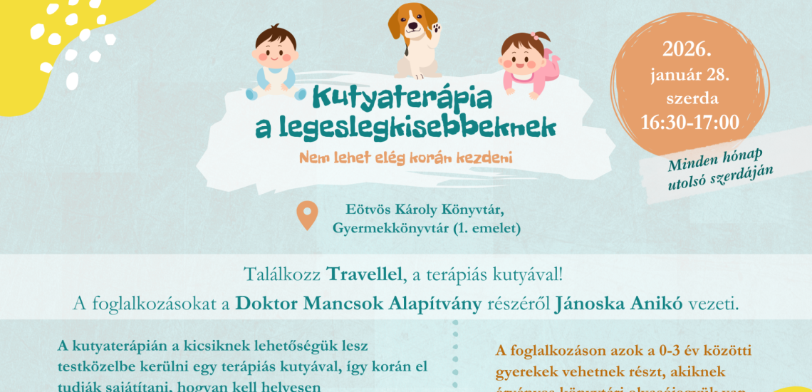 Kutyaterápiás foglalkozás gyermekeknek