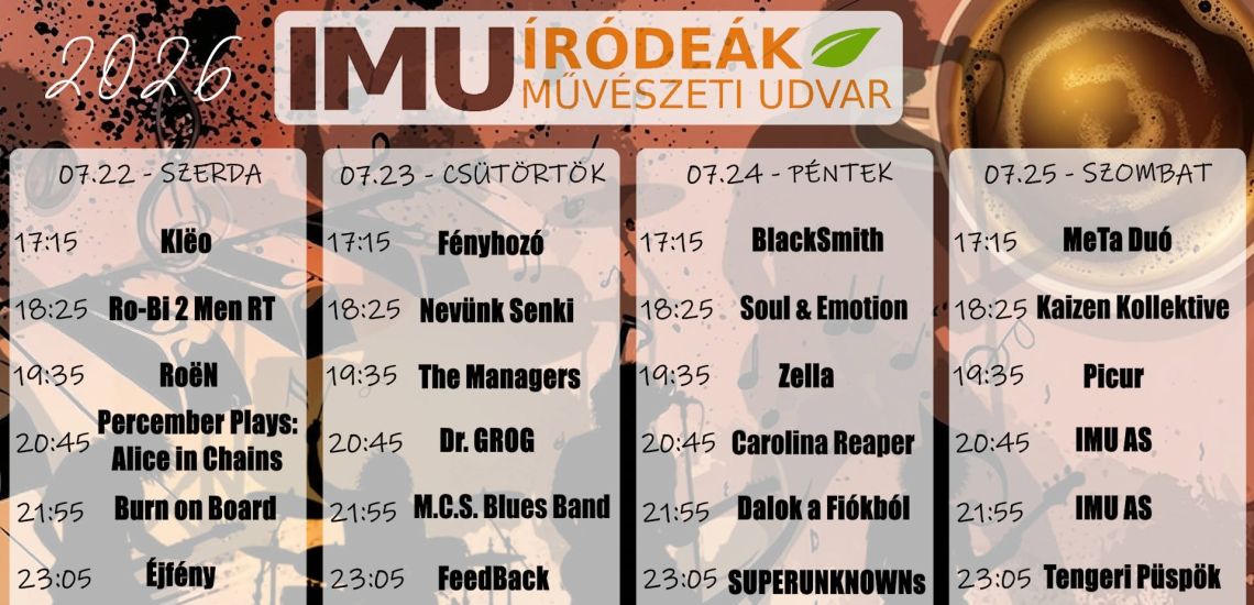 IMU - Íródeák Művészeti Udvar 2026