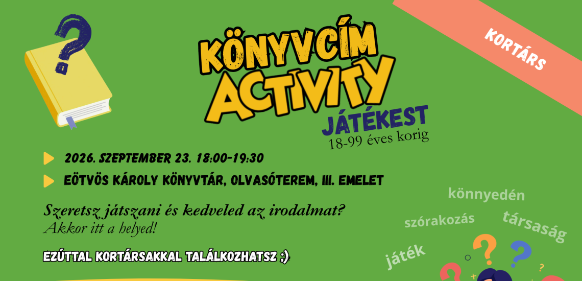 Könyvcím Activity