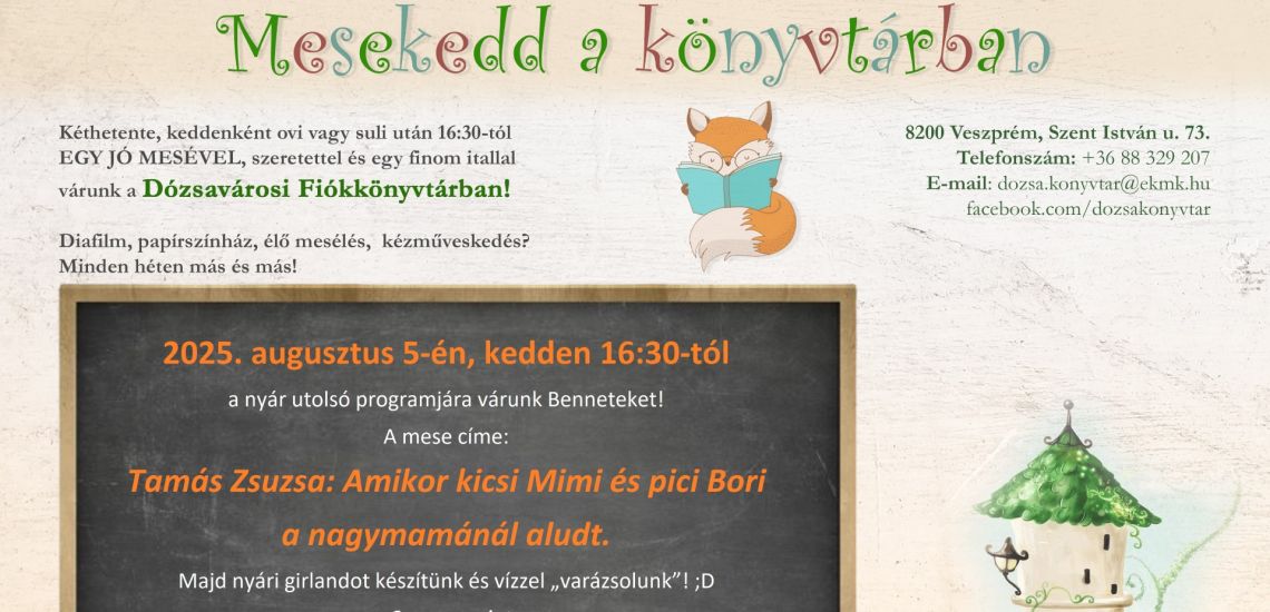 Mesekedd a könyvtárban