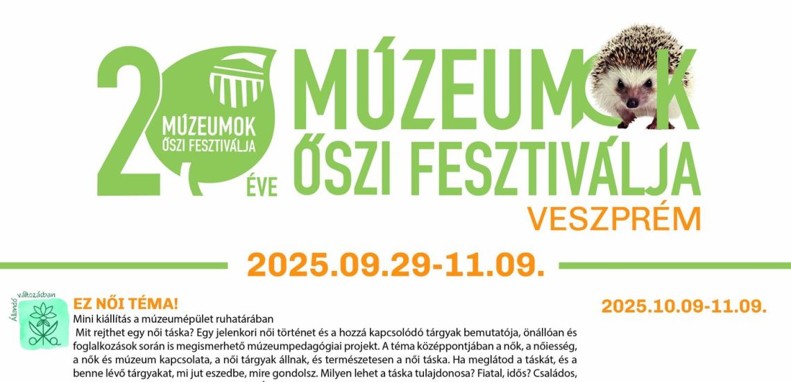 Múzeumok őszi fesztiválja 2025 / Veszprém