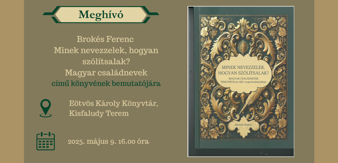 Brokés Ferenc - Minek nevezzelek, hogyan szólítsalak? - Könyvbemutató