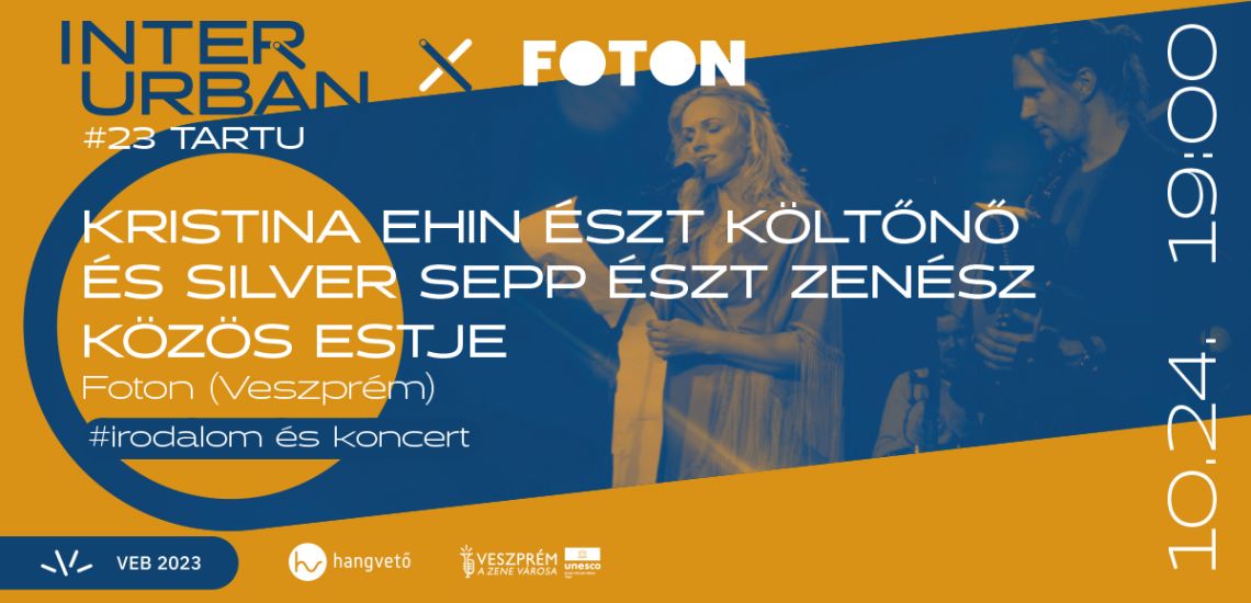 Performance of Kristina Ehin, Estonian poet and Silver Sepp, Estonian ...