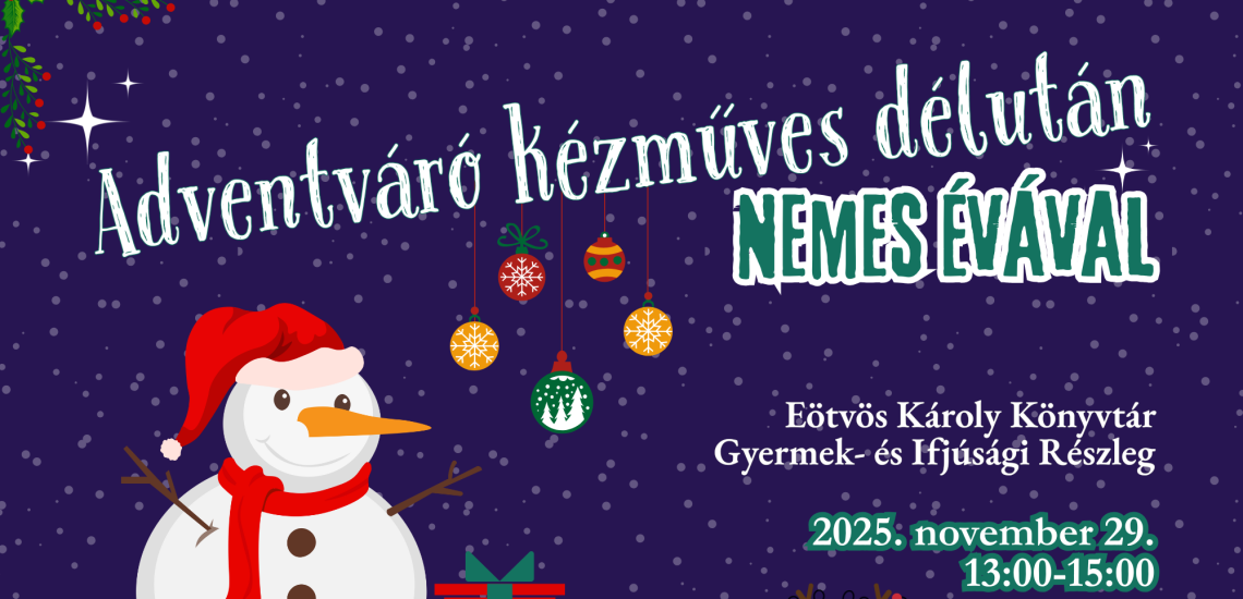 Adentváró kézműves délután Nemes Évával