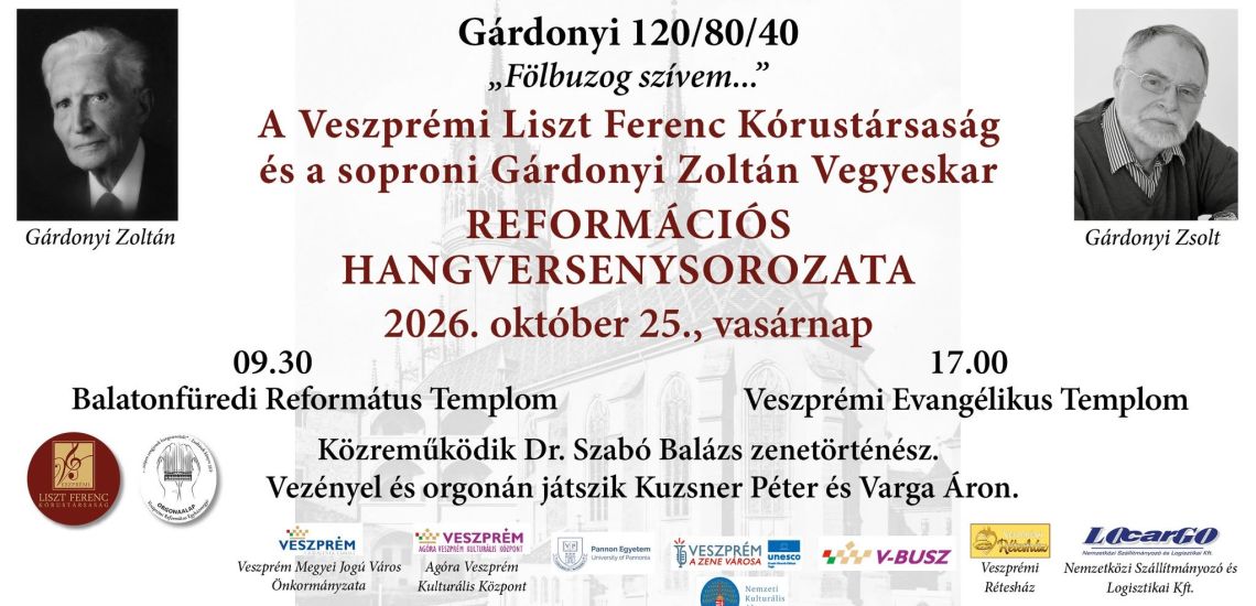Fölbuzog szívem - Gárdonyi 120/80/40 - reformációs hangverseny