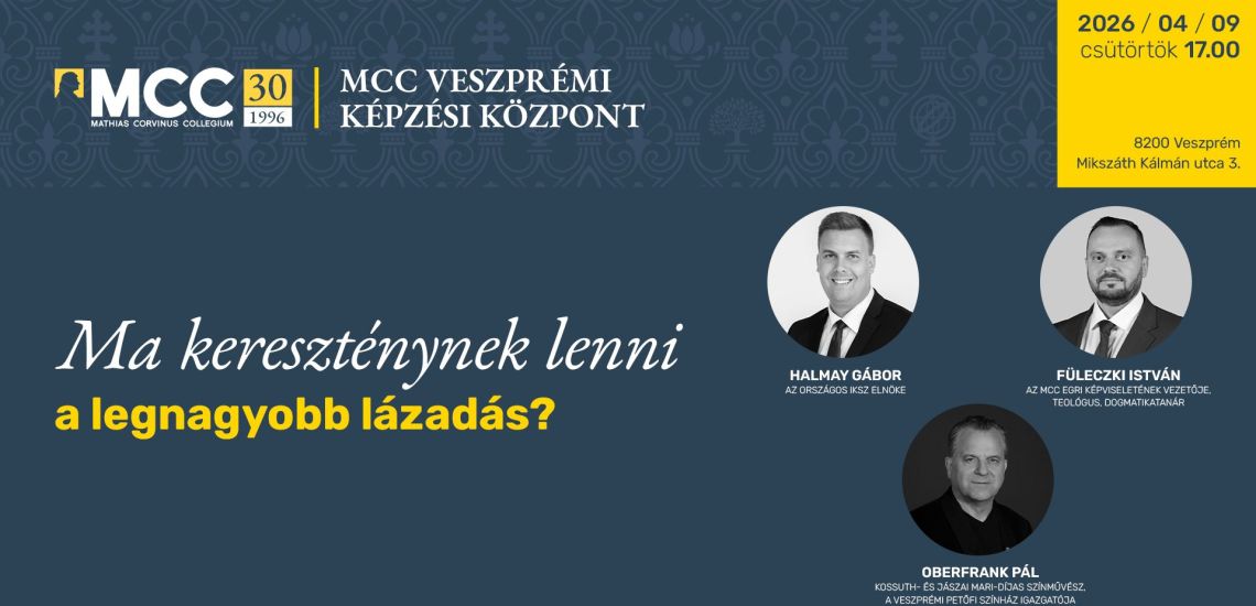 Ma kereszténynek lenni a legnagyobb lázadás? - előadás