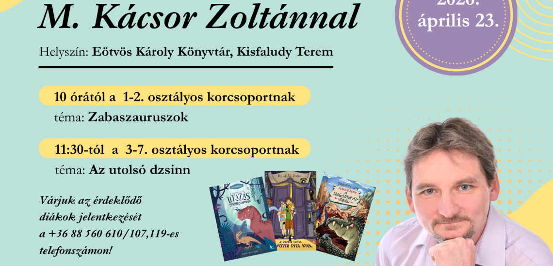 Rendhagyó irodalomórák M. Kácsor Zoltánnal