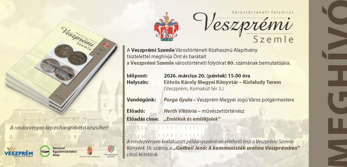 Veszprémi Szemle 80. számának bemutatója