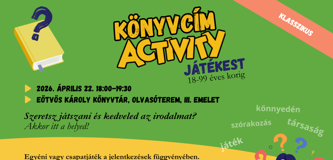 Klasszikus Könyvcím Activity - Játékest