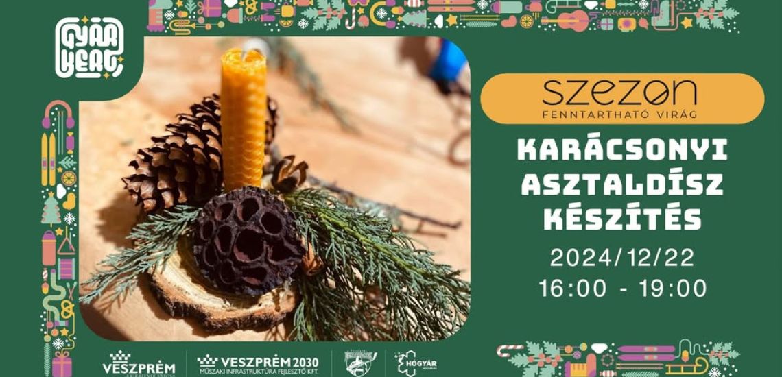 Karácsonyi asztaldísz készítés