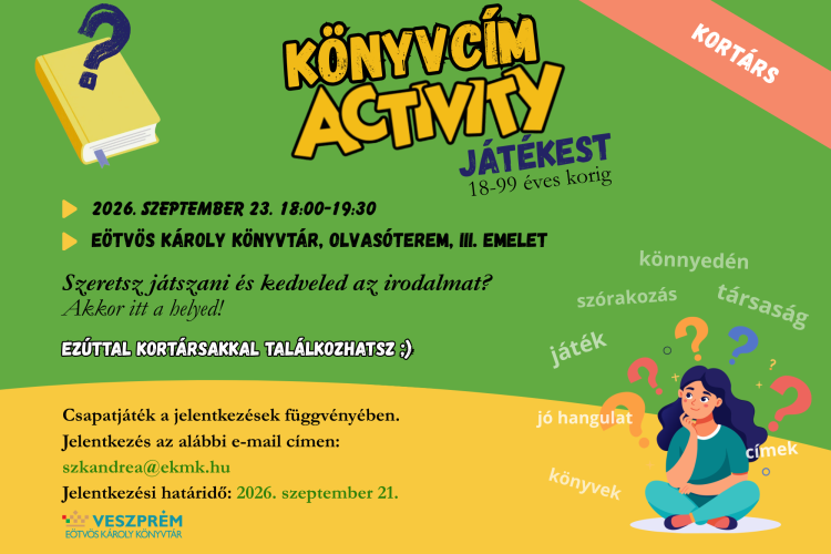 Könyvcím Activity