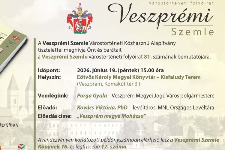 Veszprémi Szemle 80. számának bemutatója