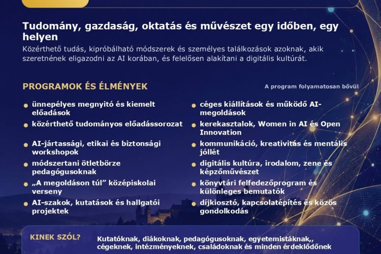AIéjszakája 2026  / Tudomány – Gazdaság – Művészet találkozása