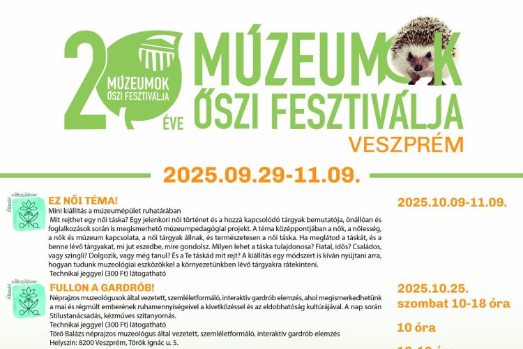 Múzeumok őszi fesztiválja 2025 / Veszprém