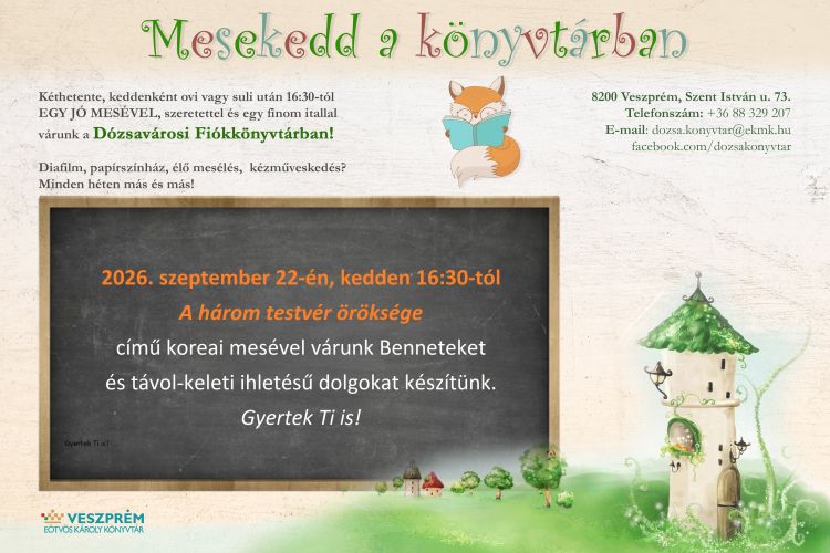 Mesekedd a könyvtárban