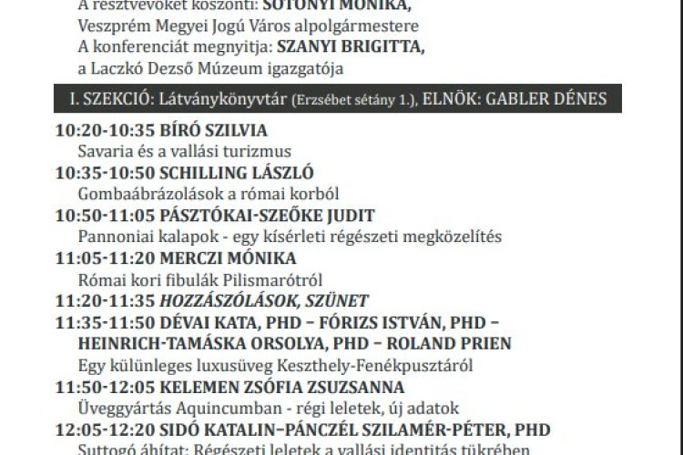 XVIII. Fiatal Római Koros Kutatók Konferencia