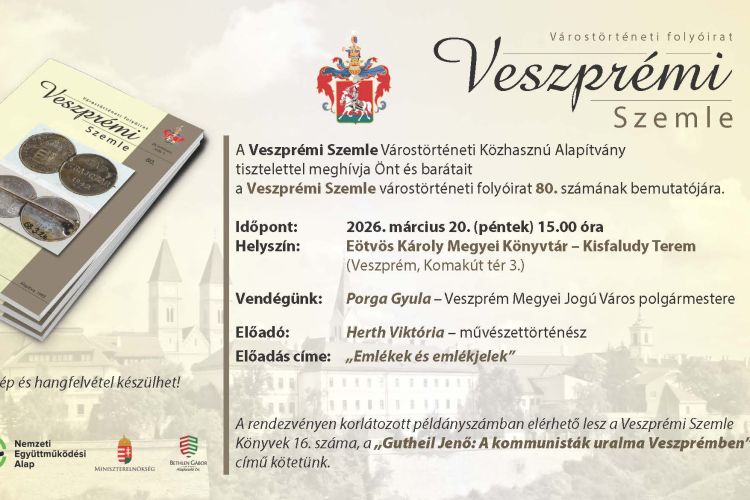 Veszprémi Szemle 80. számának bemutatója