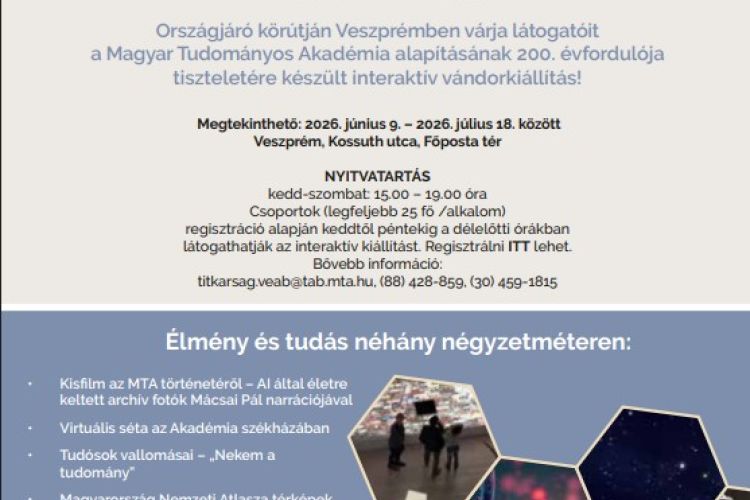 Mozgásban a tudomány - interaktív vándorkiállítás
