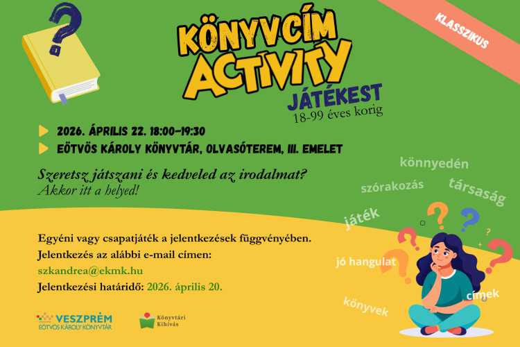 Klasszikus Könyvcím Activity - Játékest