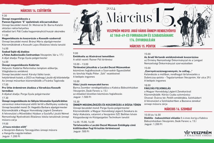 Március 15. - Ünnepi rendezvények