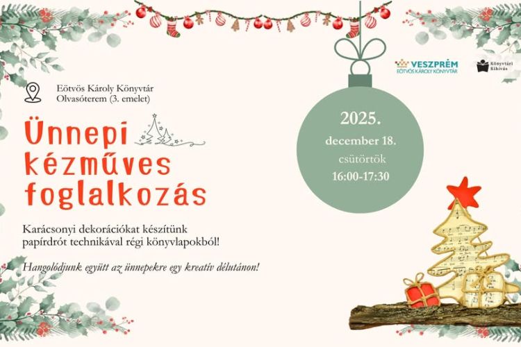 Ünnepi kézműves foglalkozás 
