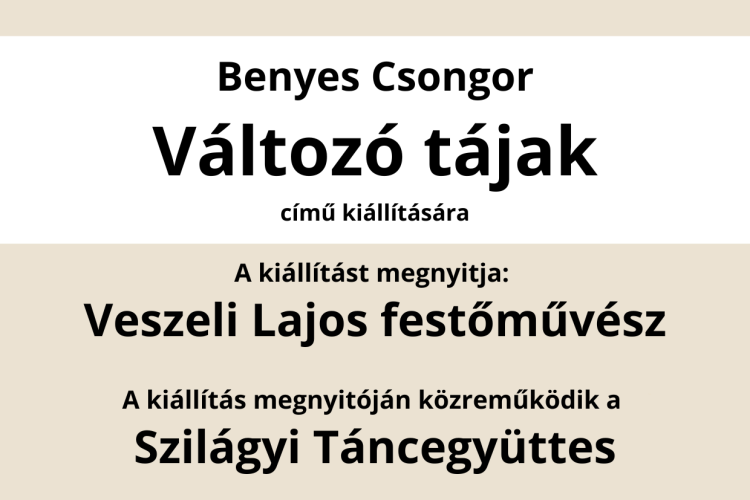 Benyes Csongor Változó tájak - kiállításmegnyitó