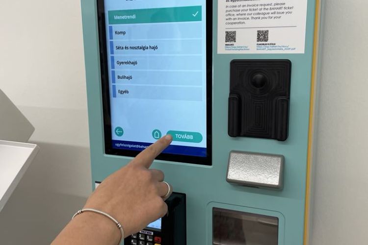 Bahart Ticket Machine Available at Tourinform Veszprém