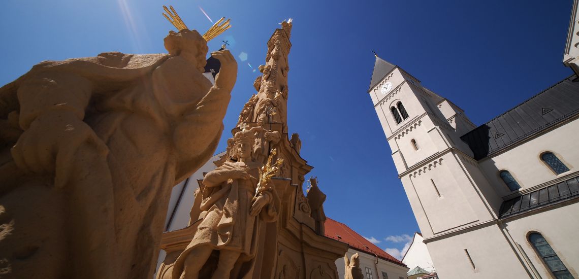 Die Statue der Heiligen Dreifaltigkeit